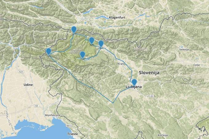 A map of our route