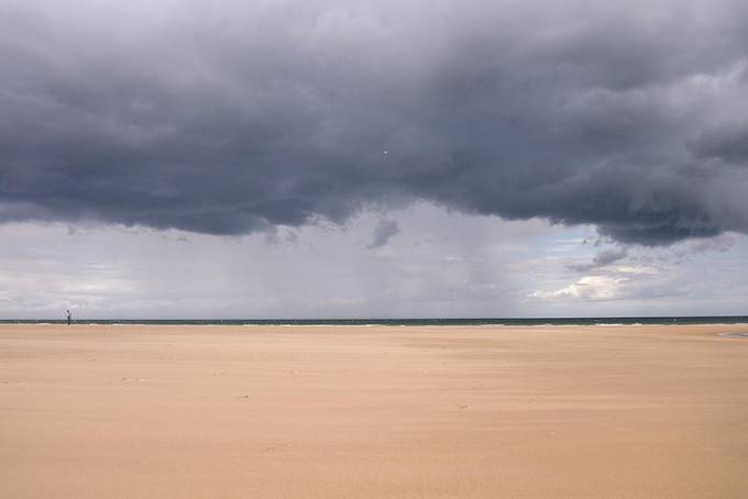 The stormy beach