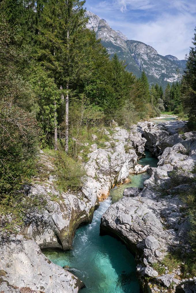 Emerald green water