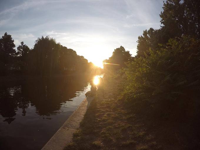 Sunset on the canal