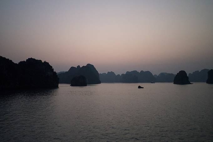 Halong Bay at sunset