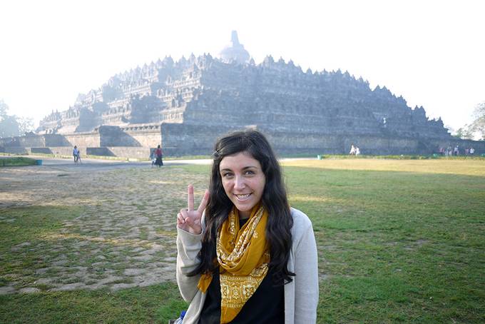 Outside the temple