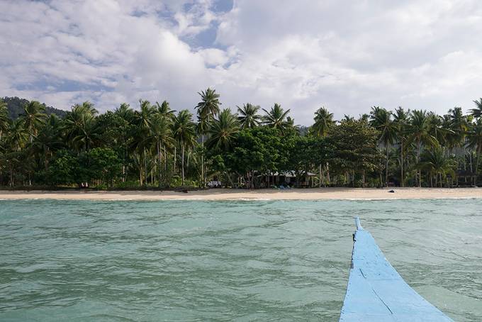 View of the beach on arrival