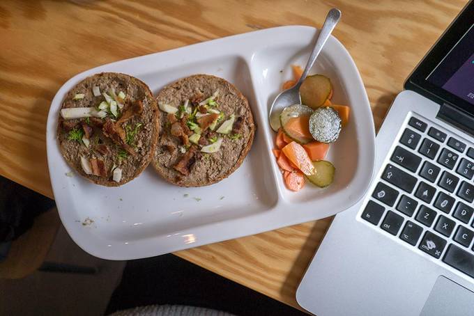 Pate on toast for breakfast