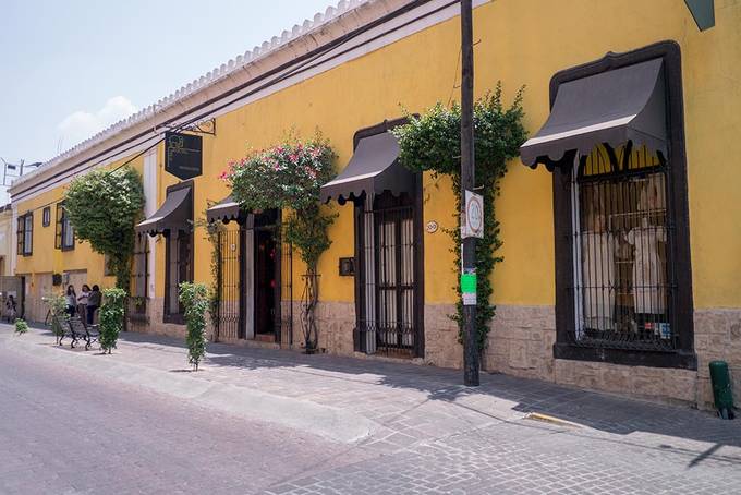 The pedestrianised streets