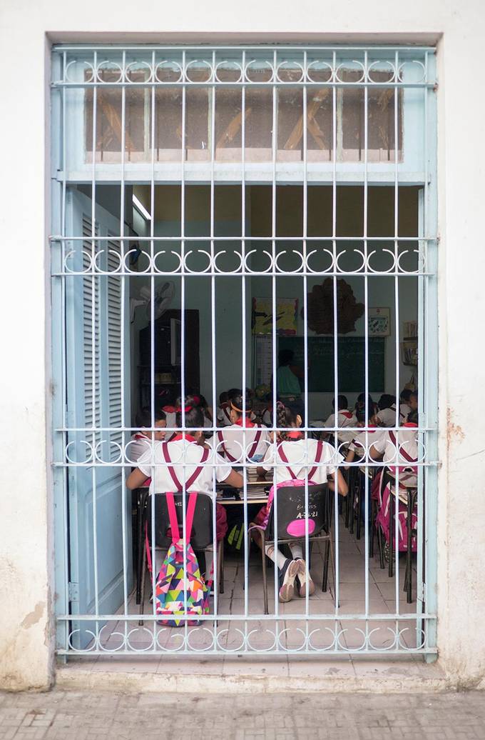A classroom on Obispo, Havana