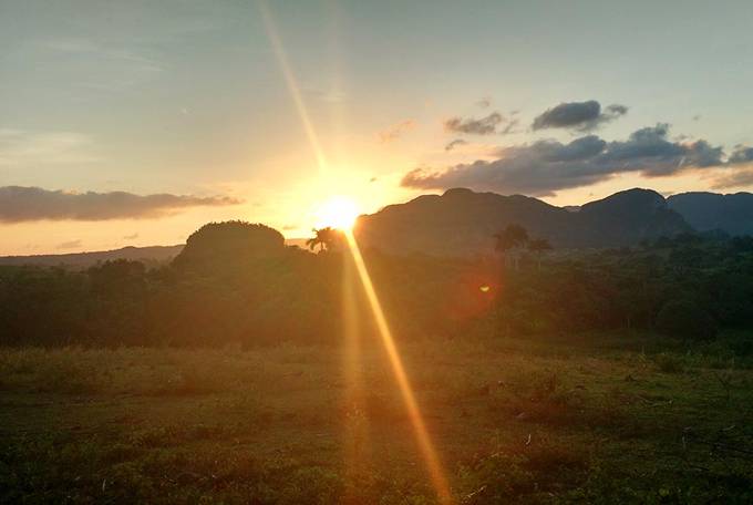 Sunset from the tobacco plantation