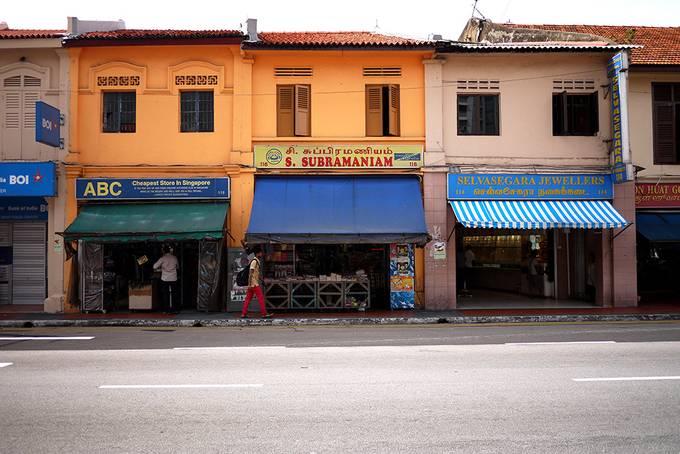 Row of shops in Little India