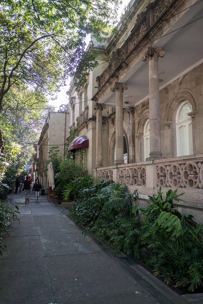 The neighbourhood's grand old buildings