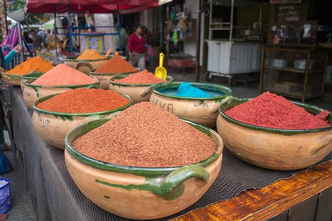 Spices for sale at the market