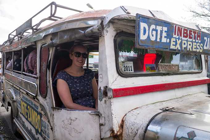 Riding jeepneys in Dumaguete