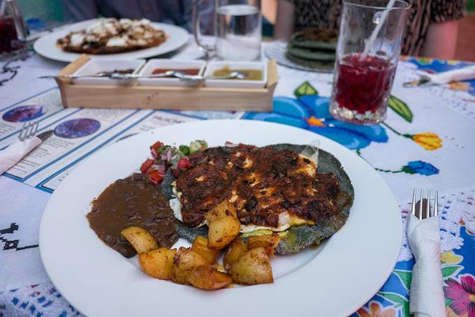 Huevos rancheros for breakfast