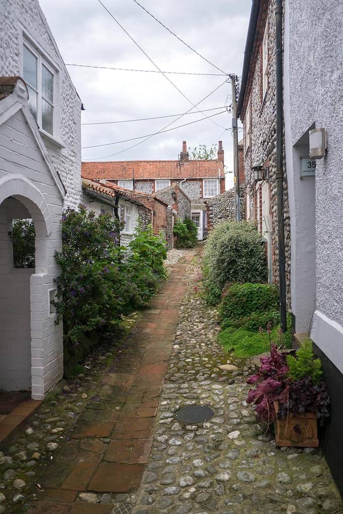 Flint cottages in Blakeney village