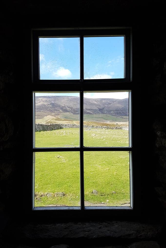 The view of the countryside from the bothy