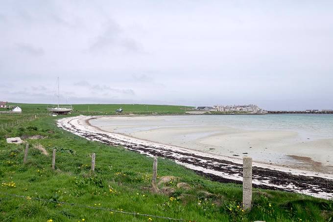 One of Westray's beach