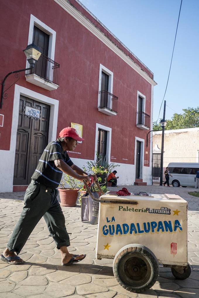 An ice cream seller